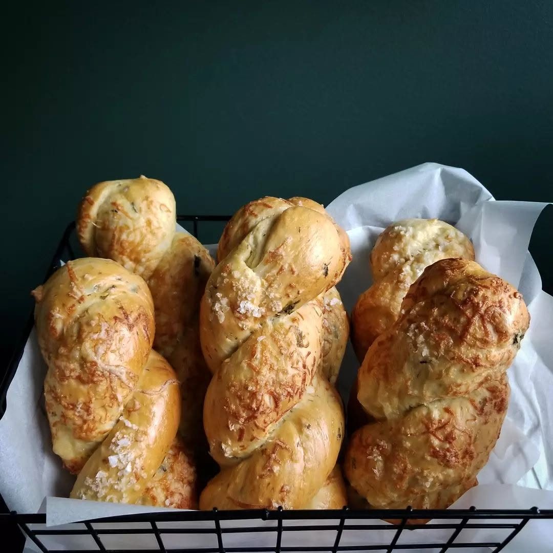 Basket of cheese twists